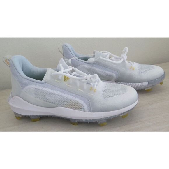 Under Armour 3024320 Men's Sz 12.5 White/Gray Harper 6 Elite TPU Baseball Cleats - Picture 6 of 7